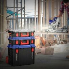 WORKPRO WP283029 24Lt 12 Gözlü Şeffaf Kapaklı İstiflenebilir 56x35x12,5cm Profesyonel Organizer Takım Çantası