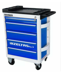 İzeltaş 7 Çekmeceli Pro Serisi Gri Gövde Mavi Çekmece Takım Dolabı