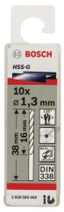 Bosch - HSS-G Metal Matkap Ucu 1,3*38 mm 10'lu Paket