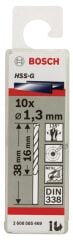 Bosch - HSS-G Metal Matkap Ucu 1,3*38 mm 10'lu Paket