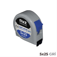 AYZ 5x25 Gri Şerit Metre