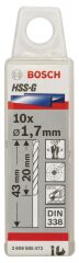 Bosch - HSS-G Metal Matkap Ucu 1,7*43 mm 10'lu Paket