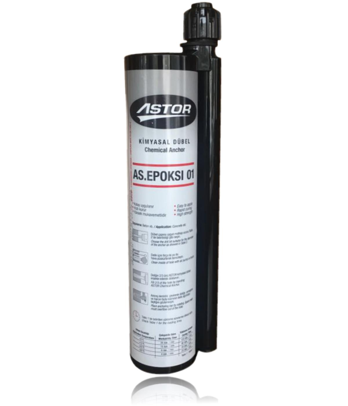 Astor Çift Bileşenli  Kimyasal Dübel Epoksi 345 ml