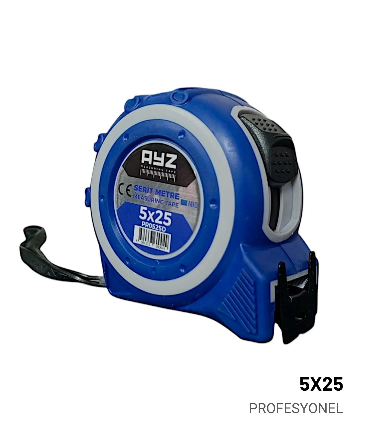 AYZ 5x25 Profesyonel Korumalı Şerit Metre