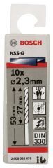 Bosch - HSS-G Metal Matkap Ucu 2,3*53 mm 10'lu Paket