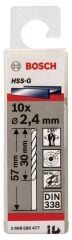 Bosch - HSS-G Metal Matkap Ucu 2,4*57 mm 10'lu Paket