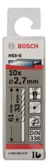 Bosch - HSS-G Metal Matkap Ucu 2,7*61 mm 10'lu Paket