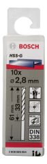 Bosch - HSS-G Metal Matkap Ucu 2,8*61 mm 10'lu Paket