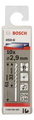 Bosch - HSS-G Metal Matkap Ucu 2,9*61 mm 10'lu Paket