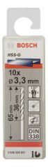 Bosch - HSS-G Metal Matkap Ucu 3,3*65 mm 10'lu Paket