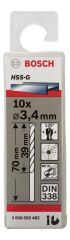 Bosch - HSS-G Metal Matkap Ucu 3,4*70 mm 10'lu Paket