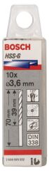 Bosch - HSS-G Metal Matkap Ucu 3,6*70 mm 10'lu Paket