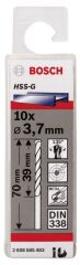 Bosch - HSS-G Metal Matkap Ucu 3,7*70 mm 10'lu Paket