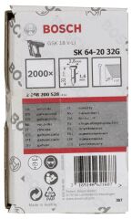 Bosch - Başsız Çivi 20ᵒ 32 mm Galvanizli 2000li
