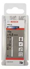 Bosch - HSS-G Metal Matkap Ucu 4,5*80 mm 10'lu Paket