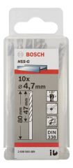 Bosch - HSS-G Metal Matkap Ucu 4,7*80 mm 10'lu Paket