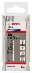 Bosch - HSS-G Metal Matkap Ucu 4,9*86 mm 10'lu Paket