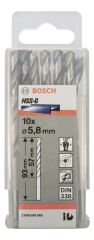 Bosch - HSS-G Metal Matkap Ucu 5,8*93 mm 10'lu Paket
