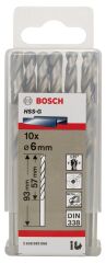 Bosch - HSS-G Metal Matkap Ucu 6*93 mm 10'lu Paket