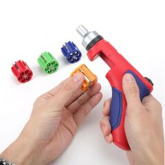 WORKPRO WP221048 24 Parça Profesyonel CR-V Kabzalı Cırcırlı Bits Tornavida Seti + Kemer Askılı Bez Taşıma Çantası