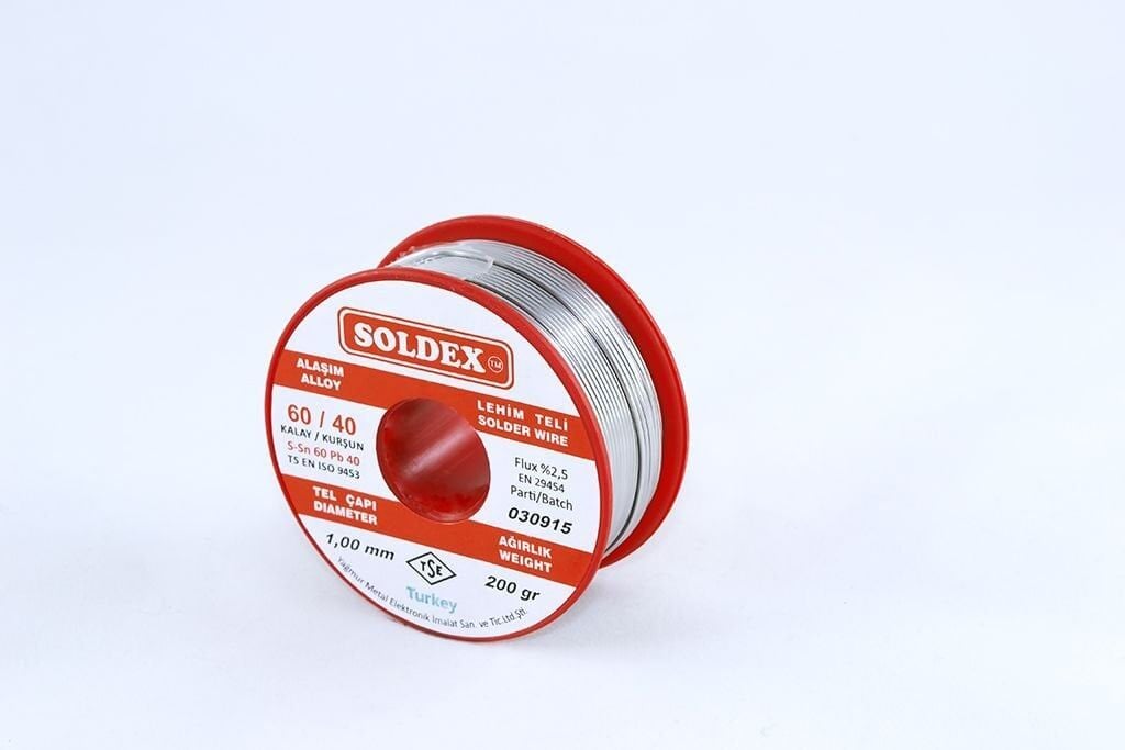 Soldex 1.0 mm 200 gr Lehim Teli Sn60  Pb40
