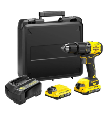 Stanley 18V 2.0Ah V20 Li-Ion Çift Akülü Kömürsüz Darbeli Matkap SBD715D2K-TR