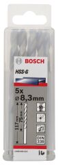 Bosch - HSS-G Metal Matkap Ucu 8,3*117 mm 5'li Paket