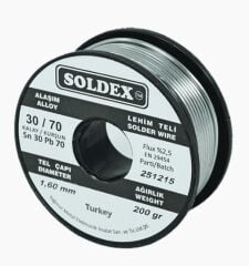 Soldex 1.6 mm 200 gr Lehim Teli Sn30  Pb70