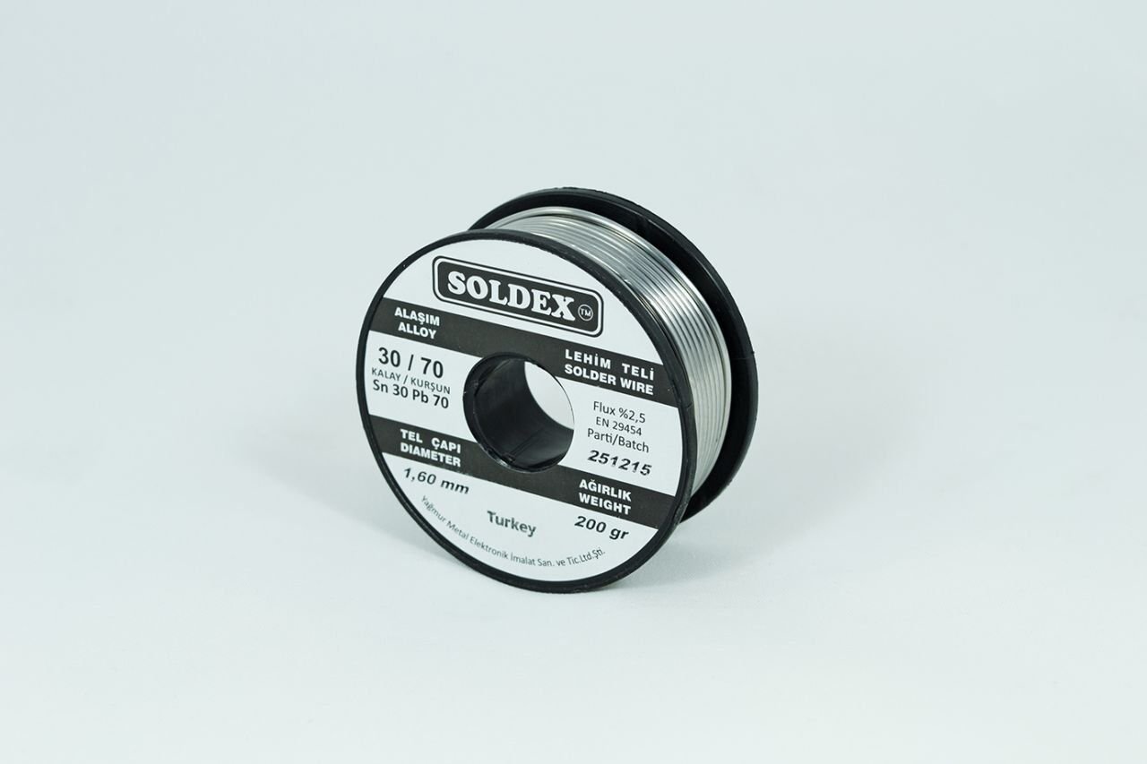 Soldex 1.6 mm 500 gr Lehim Teli Sn30  Pb70