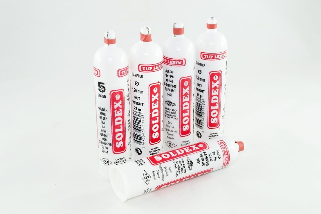 Soldex 1.2 mm 25 gr Tüp Lehim Teli Sn60  Pb40