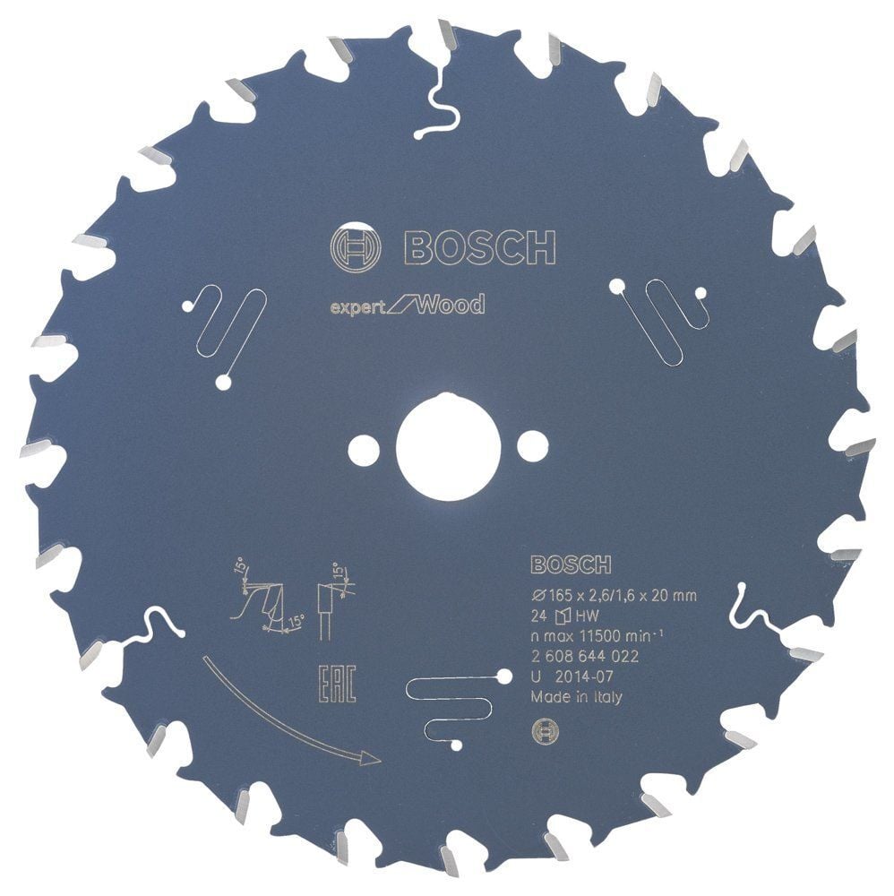 Bosch - Expert Serisi Ahşap için Daire Testere Bıçağı 165*20 mm 24 Diş