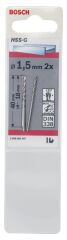 Bosch - HSS-G Metal Matkap Ucu 1,5*40 mm 2'li Paket