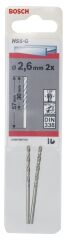 Bosch - HSS-G Metal Matkap Ucu 2,6*57 mm 2'li Paket