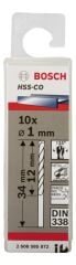 Bosch - HSS-Co Metal Matkap Ucu 1*34 mm 10'lu Paket