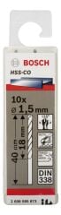 Bosch - HSS-Co Metal Matkap Ucu 1,5*40 mm 10'lu Paket
