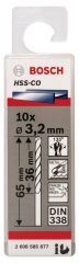 Bosch - HSS-Co Metal Matkap Ucu 3,2*65 mm 10'lu Paket