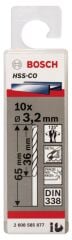 Bosch - HSS-Co Metal Matkap Ucu 3,2*65 mm 10'lu Paket