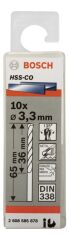 Bosch - HSS-Co Metal Matkap Ucu 3,3*65 mm 10'lu Paket