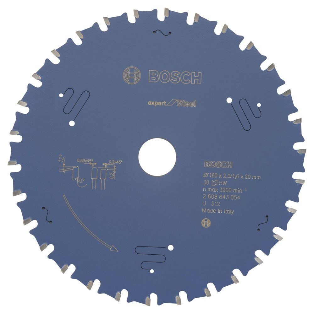 Bosch - Expert Serisi Metal için Daire Testere Bıçağı 160*20 mm 30 Diş
